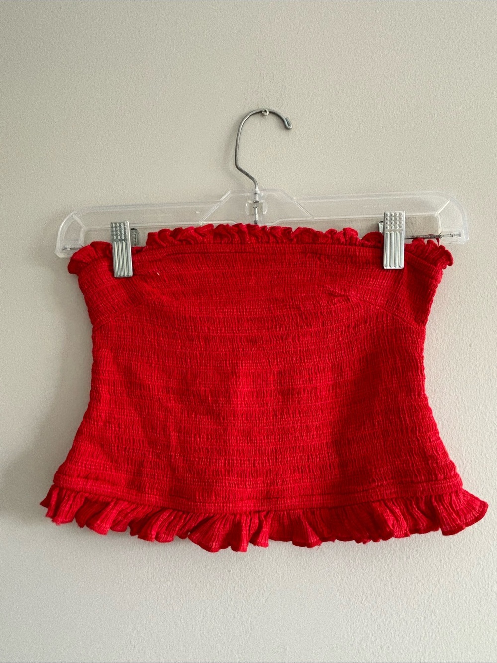 Urban outfitters ruffled smocked tube top